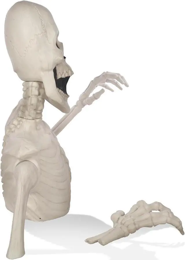 Alt view image 5 of 6 - BOO BOX 35"  Groundbreaking Skeleton  - Outdoor Halloween Decorations for Porch or Yard