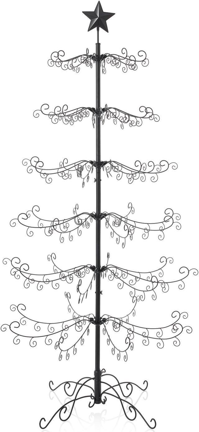 Main image of Casafield Ornament Display Stand - 6' Black Wrought Iron Christmas Tree Ornament Holder