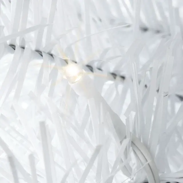 Alt view image 3 of 6 - Casafield 2FT Pre-Lit Artificial Mini Christmas Tree, White Tabletop Holiday Tree with White Lights and Velvet Bag Base