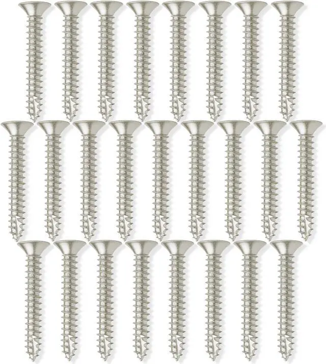 Alt view image 3 of 6 - Cauldham Chrome Wood Screws #9 x 1-1/2 Inch for Door Hinges - 25 pack
