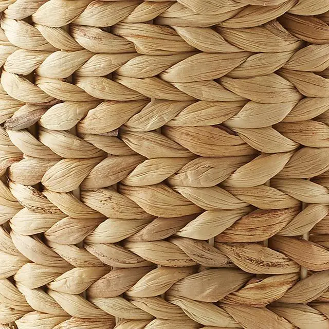 Alt view image 6 of 6 - Casafield Water Hyacinth Waste Basket - Natural, Woven Trash Can for Bathroom, Bedroom, Laundry Room, Home Office