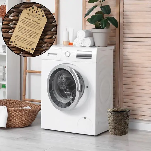 Alt view image 6 of 6 - Casafield Water Hyacinth Trash Can with Lid and Liner - Espresso, Woven Waste Basket for Bathroom, Bedroom, Laundry Room, Home Office