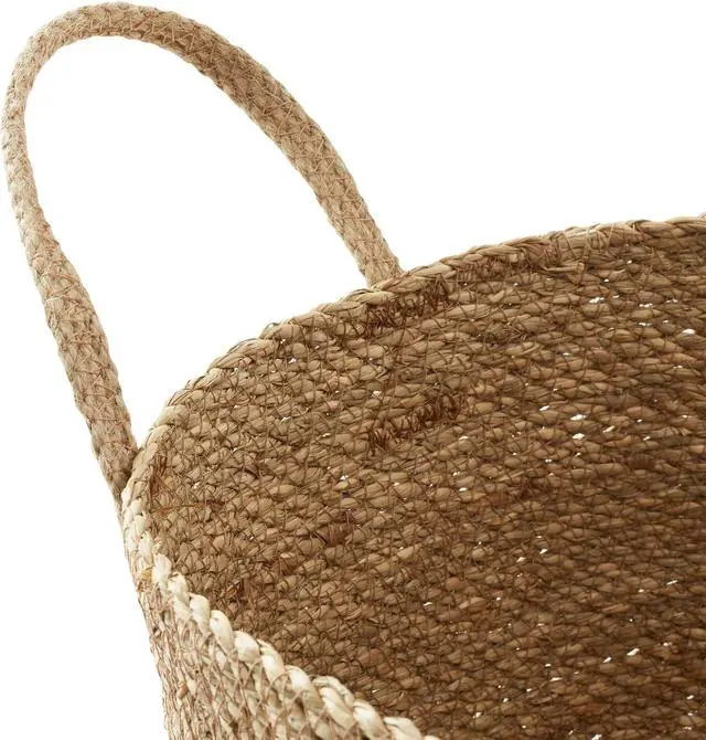 Alt view image 4 of 6 - Casafield Set of 3 Braided Seagrass Baskets with Jute Handles - Natural, Woven Storage Basket Planters, Boho Decor for Entryway, Living Room, Bedroom