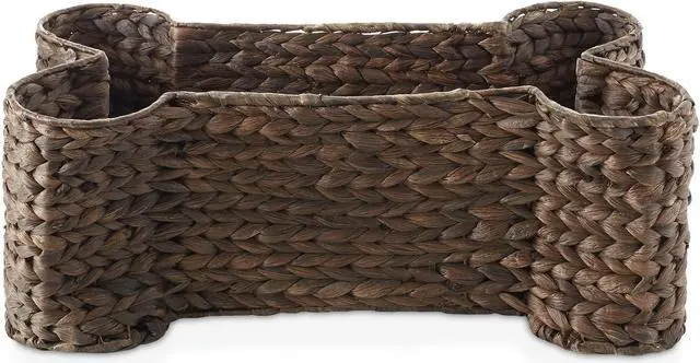 Alt view image 4 of 6 - Casafield Dog Bone Shaped Storage Basket - Espresso, Large Woven Water Hyacinth Pet Toy Organizer Bin