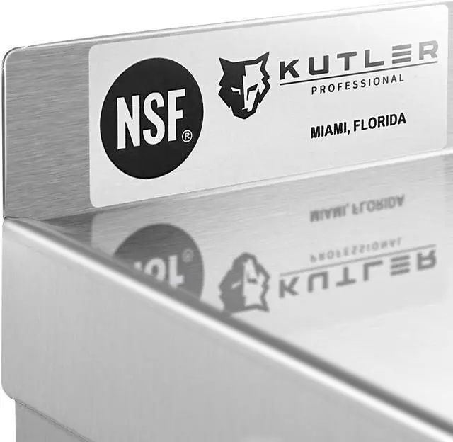 Alt view image 5 of 6 - KUTLER Stainless Steel Shelf - 12" x 24", NSF Commercial Wall Mount Shelves with Backsplash, Floating Metal Shelving for Restaurant, Kitchen, Home