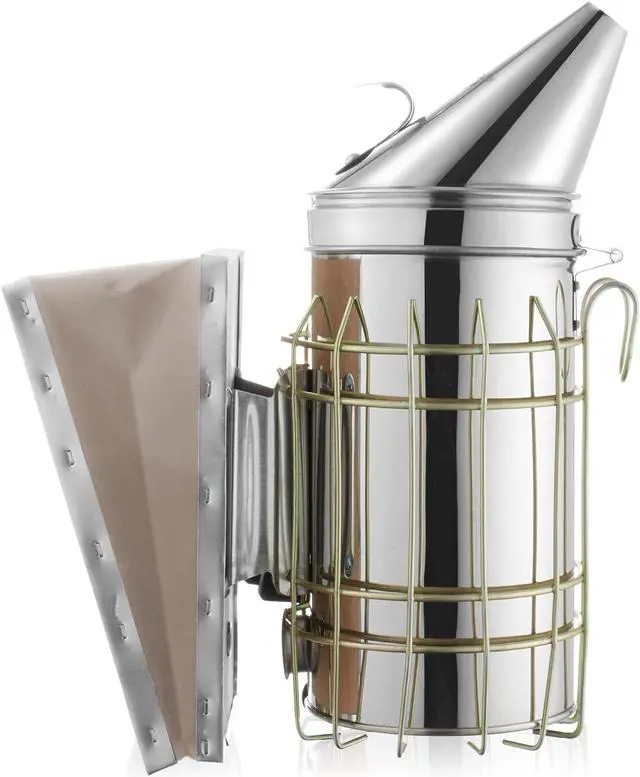 Main image of Honey Keeper Bee Hive Smoker Stainless Steel with Heat Shield Beekeeping Beehive Equipment
