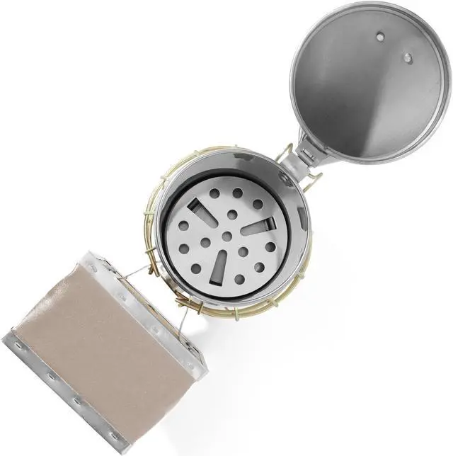 Alt view image 5 of 6 - Honey Keeper Bee Hive Smoker Stainless Steel with Heat Shield Beekeeping Beehive Equipment