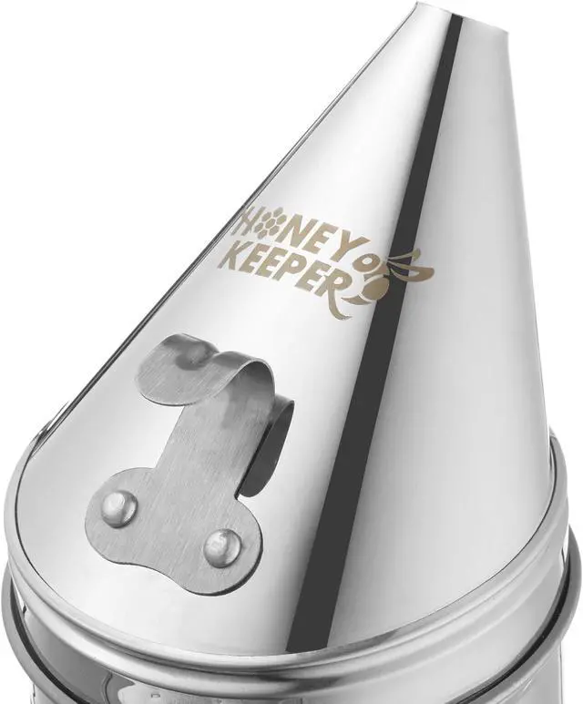 Alt view image 6 of 6 - Honey Keeper Bee Hive Smoker Stainless Steel with Heat Shield Beekeeping Beehive Equipment
