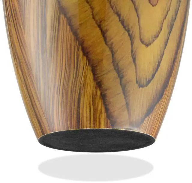 Alt view image 5 of 6 - Reminded Adult Cremation Memorial Urn for Human Ashes, Teak Wood Grain Brass Funeral Urn with Velvet Bag