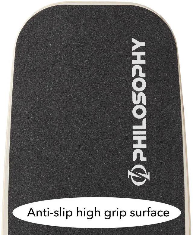 Alt view image 5 of 6 - Philosophy Gym Balance Board - Wooden Balance Trainer with Adjustable Stoppers