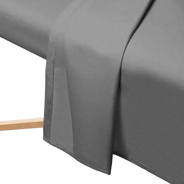 Alt view image 4 of 6 - Saloniture 3-Piece Flannel Massage Table Sheet Set - Soft Cotton Facial Bed Cover - Includes Flat and Fitted Sheets with Face Cradle Cover - Gray