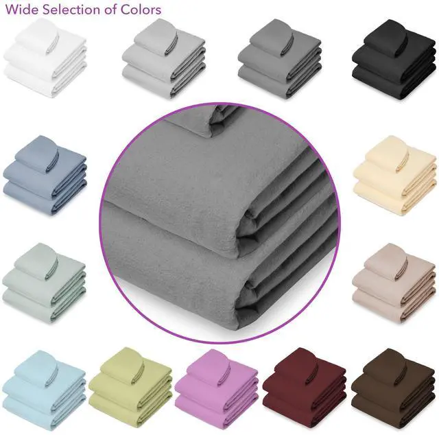 Alt view image 5 of 6 - Saloniture 3-Piece Flannel Massage Table Sheet Set - Soft Cotton Facial Bed Cover - Includes Flat and Fitted Sheets with Face Cradle Cover - Gray