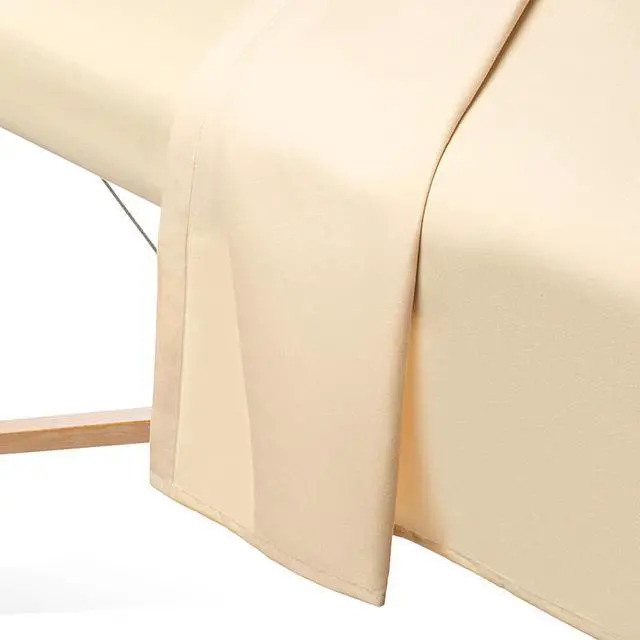 Alt view image 4 of 6 - Saloniture 3-Piece Microfiber Massage Table Sheet Set - Premium Facial Bed Cover - Includes Flat and Fitted Sheets with Face Cradle Cover - Natural