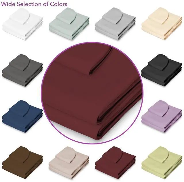 Alt view image 5 of 6 - Saloniture 3-Piece Microfiber Massage Table Sheet Set - Premium Facial Bed Cover - Includes Flat and Fitted Sheets with Face Cradle Cover - Burgundy