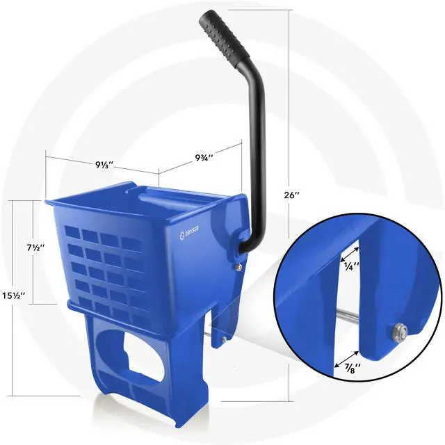 Alt view image 6 of 6 - Dryser Side Press Wringer Replacement for Commercial Mop Bucket, 26 and 33 qt - Blue