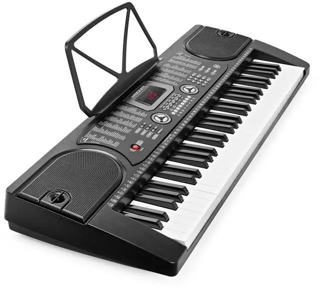 Alt view image 6 of 9 - Hamzer 61-Key Digital Music Piano Keyboard - Portable Electronic Musical Instrument - with Microphone and Sticker Sheet