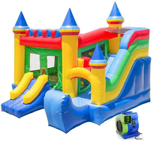Main image of Inflatable HQ Commercial Grade Bouncing Castle Kingdom Bounce House 100% PVC with Blower and Slide