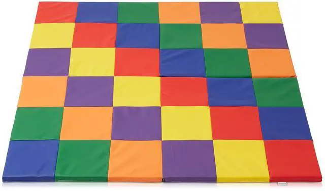 Main image of Casafield Play Mat, 58" x 58" Foldable Kids Activity Floor Mat for Infants and Toddlers, Large Padded Playmat, Assorted Colors