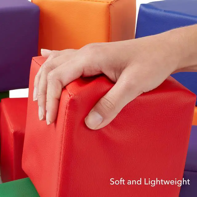 Alt view image 6 of 6 - Casafield Toddler Foam Building Blocks (12-Piece Set), 5.5" x 5.5" Soft Play Colorful Kids Stacking Cubes for Daycare, Nursery, Preschool