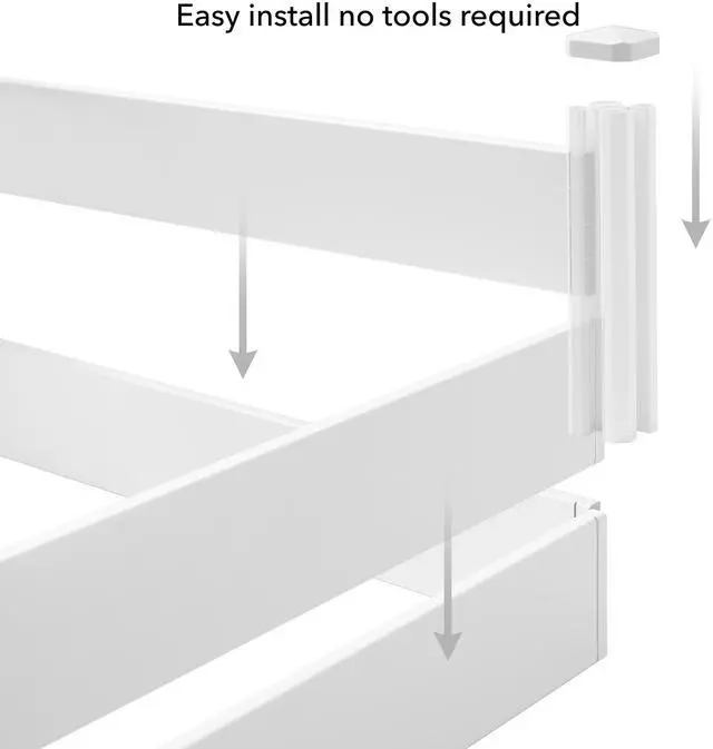 Alt view image 4 of 6 - Casafield 3' x 6' x 12" White Vinyl Raised Garden Bed, Outdoor Above Ground Planter Box for Flowers, Vegetables, and Gardening