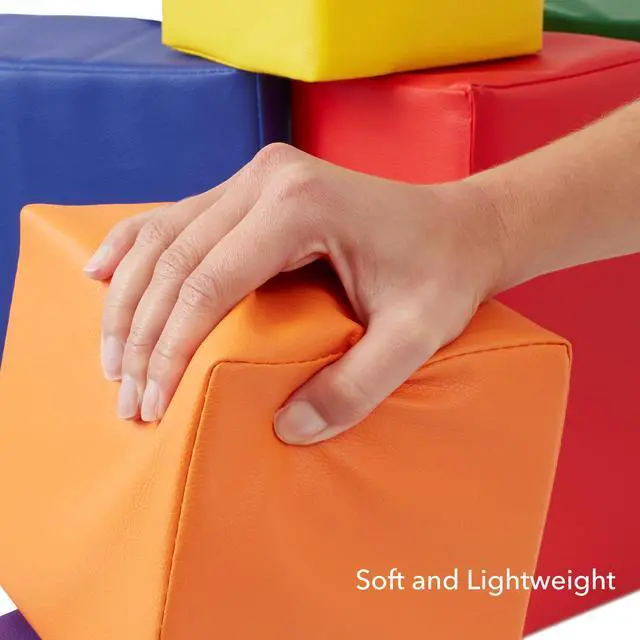 Alt view image 6 of 6 - Casafield Large Toddler Foam Building Blocks (7-Piece Set), Soft Play Kids Stacking Cubes, Assorted Colors and Sizes for Daycare, Nursery, Preschool