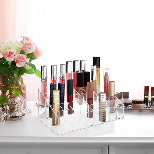 Alt view image 5 of 6 - Casafield 40 Slot Acrylic Lipstick & Makeup Organizer - Cosmetic Display Case - Clear