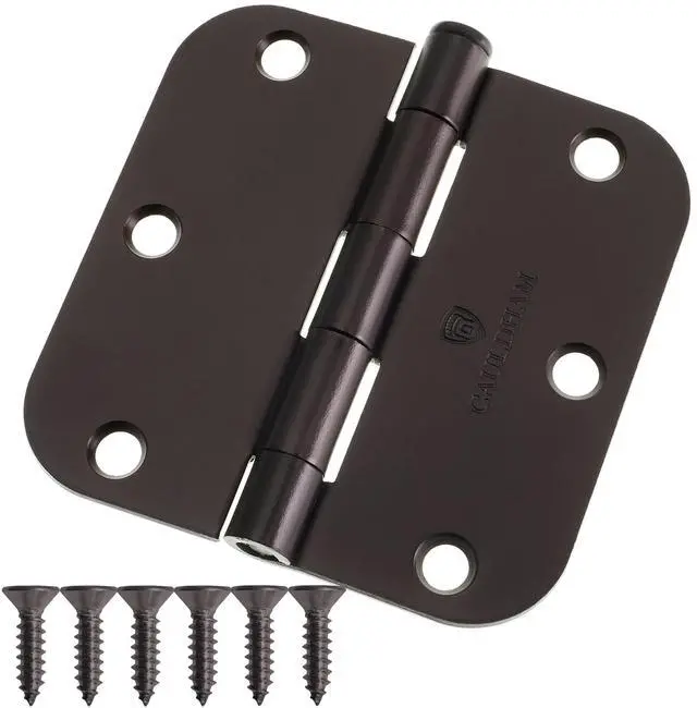 Main image of Cauldham (24 Pack) Heavy-Duty 3-1/2" Interior Door Hinges with 5/8" Radius Corners - Oil Rubbed Bronze