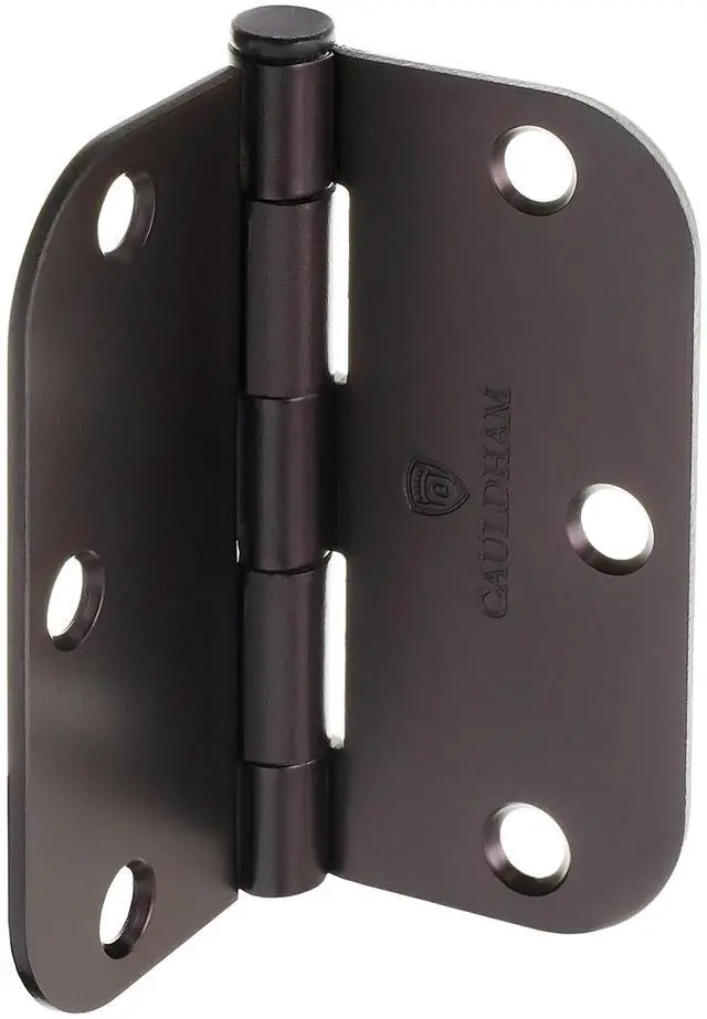 Alt view image 5 of 6 - Cauldham (24 Pack) Heavy-Duty 3-1/2" Interior Door Hinges with 5/8" Radius Corners - Oil Rubbed Bronze