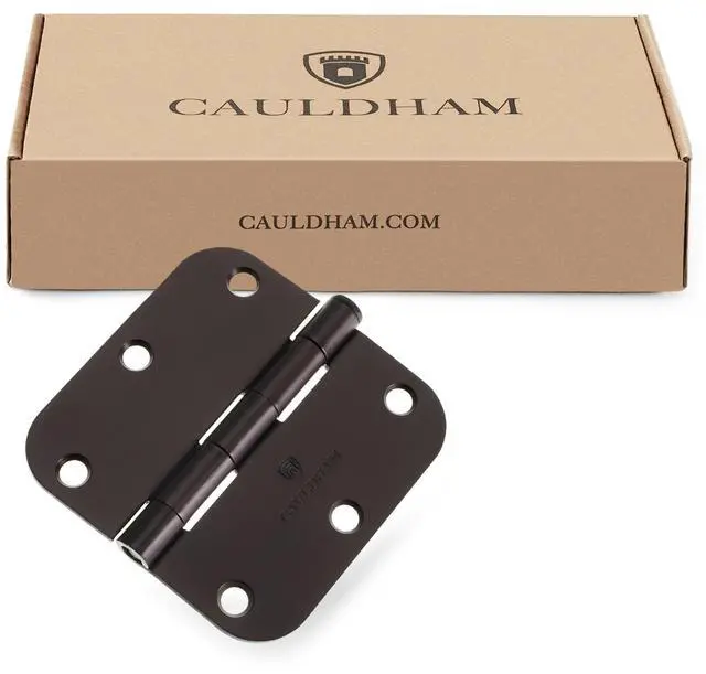 Alt view image 6 of 6 - Cauldham (24 Pack) Heavy-Duty 3-1/2" Interior Door Hinges with 5/8" Radius Corners - Oil Rubbed Bronze