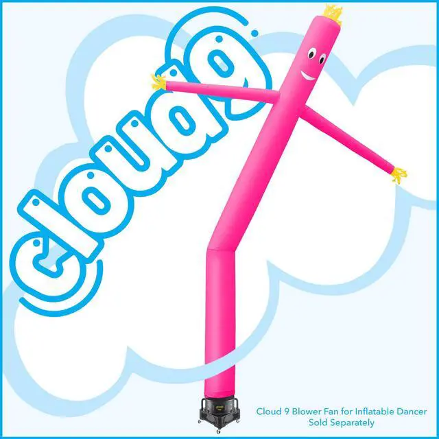 Alt view image 5 of 6 - Cloud 9 Inflatable Wacky Waving Tube Man, Pink 20 ft Dancing Air Puppet with Flailing Arms