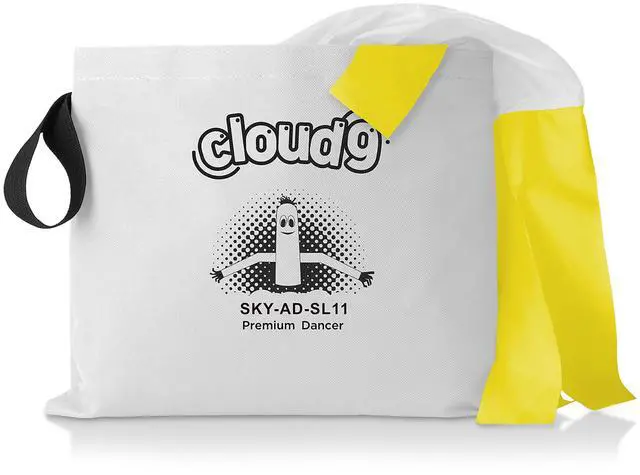 Alt view image 4 of 6 - Cloud 9 Inflatable Wacky Waving Tube Man, White 20 ft Dancing Air Puppet with Flailing Arms