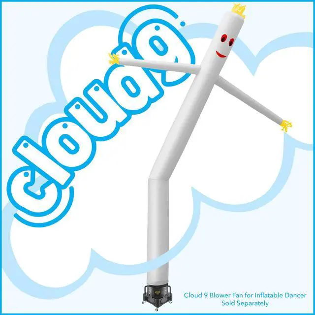 Alt view image 5 of 6 - Cloud 9 Inflatable Wacky Waving Tube Man, White 20 ft Dancing Air Puppet with Flailing Arms