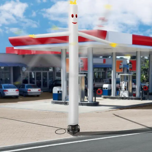 Alt view image 6 of 6 - Cloud 9 Inflatable Wacky Waving Tube Man, White 20 ft Dancing Air Puppet with Flailing Arms