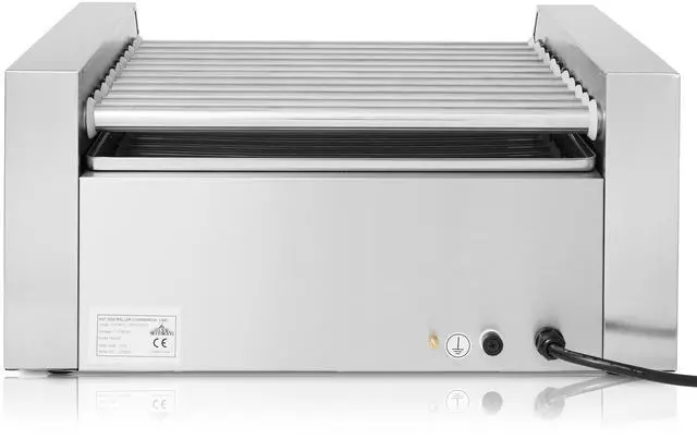 Alt view image 6 of 6 - Olde Midway Electric 30 Hot Dog 11 Roller Grill Cooker Machine with Bun Warming Drawer - Commercial Grade, Stainless Steel