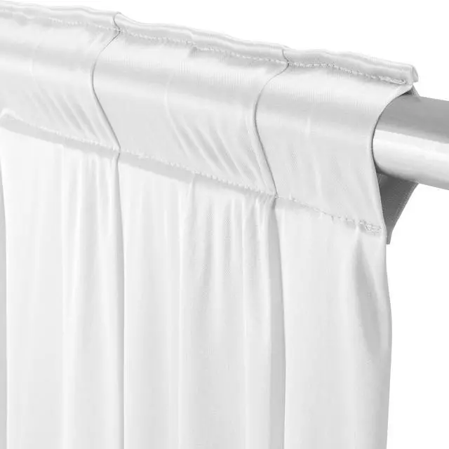 Alt view image 5 of 6 - Lann's Linens (Set of 2) Photography Backdrop Curtains, White - 5ft x 10ft Tall Split Background for Wedding, Party or Photo Booth