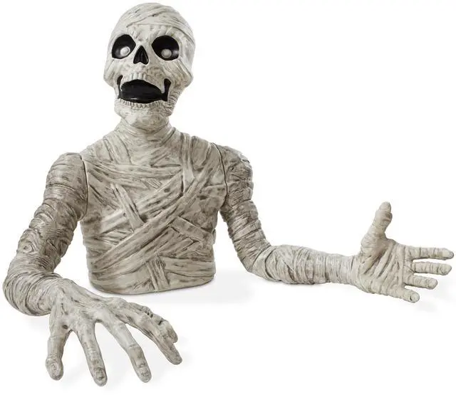 Main image of BOO BOX 36"  Groundbreaking Mummy - Scary Outdoor Halloween Decorations for Porch or Yard