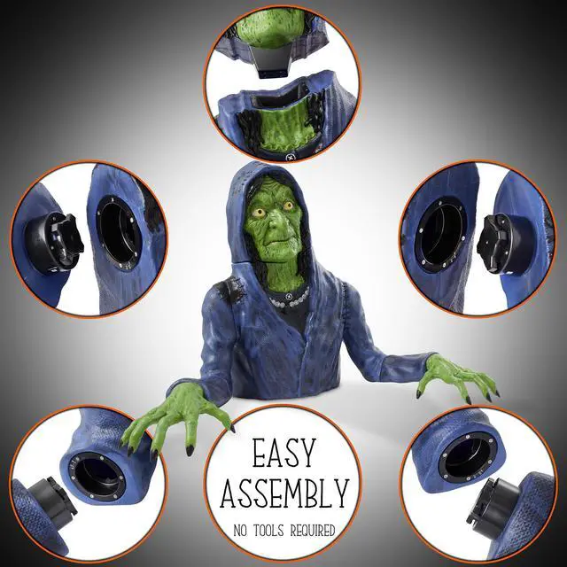 Alt view image 4 of 6 - BOO BOX 36"  Groundbreaking Witch - Scary Outdoor Halloween Decorations for Porch or Yard