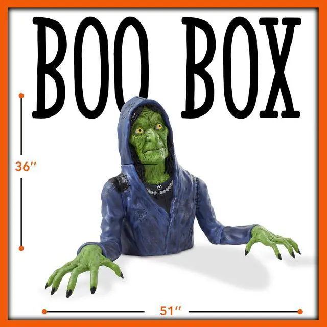 Alt view image 6 of 6 - BOO BOX 36"  Groundbreaking Witch - Scary Outdoor Halloween Decorations for Porch or Yard