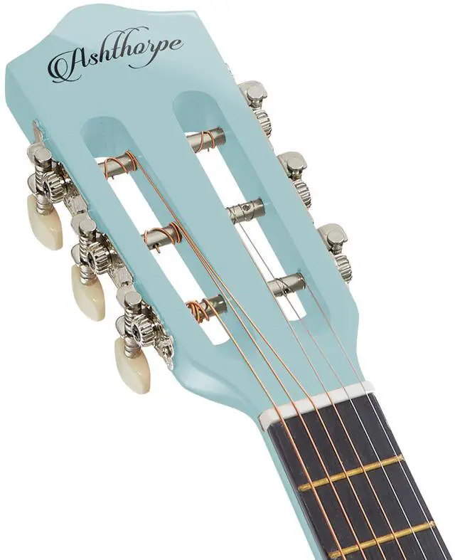 Alt view image 3 of 6 - Ashthorpe 30-inch Beginner Acoustic Guitar Package (Light Blue), Basic Starter Kit w/ Gig Bag, Strings, Strap, Tuner, Picks