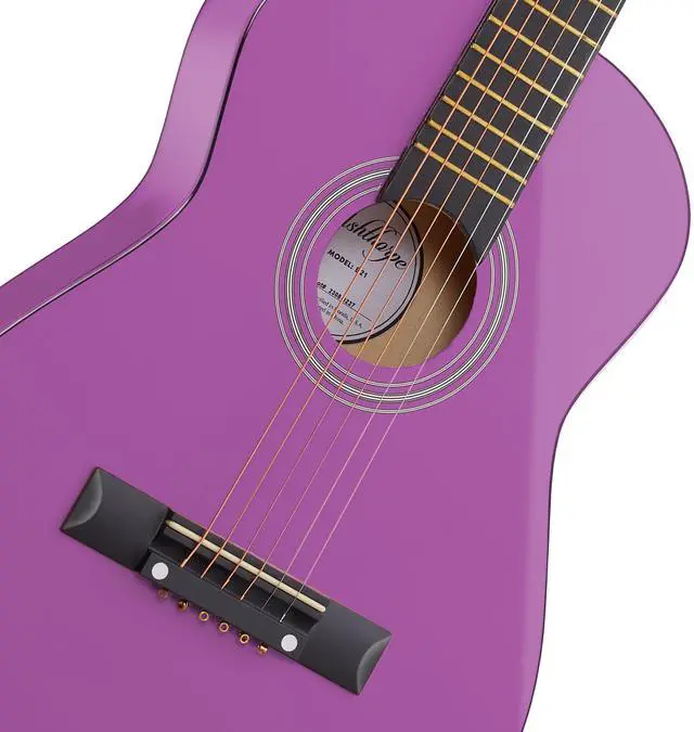 Alt view image 2 of 6 - Ashthorpe 30-inch Beginner Acoustic Guitar Package (Purple), Basic Starter Kit w/ Gig Bag, Strings, Strap, Tuner, Picks