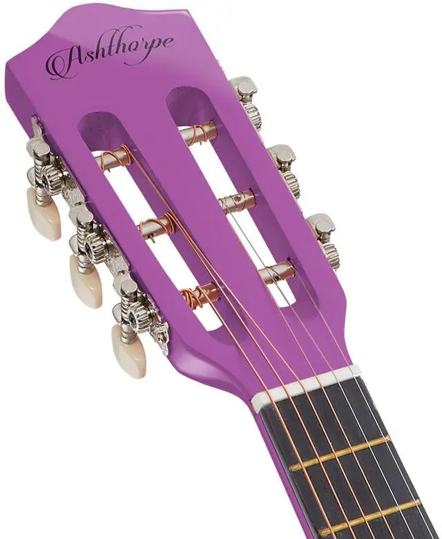 Alt view image 3 of 6 - Ashthorpe 30-inch Beginner Acoustic Guitar Package (Purple), Basic Starter Kit w/ Gig Bag, Strings, Strap, Tuner, Picks