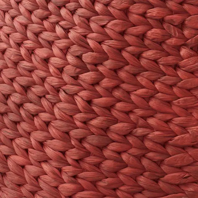 Alt view image 6 of 6 - Casafield 42-Inch Christmas Tree Collar, Woven Water Hyacinth Tree Base Cover with Cord Cut Out, Red