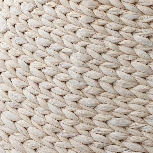 Alt view image 6 of 6 - Casafield 42-Inch Christmas Tree Collar, Woven Water Hyacinth Tree Base Cover with Cord Cut Out, Whitewash
