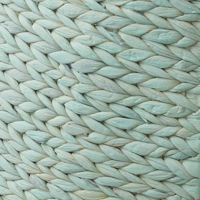 Alt view image 6 of 6 - Casafield 42-Inch Christmas Tree Collar, Woven Water Hyacinth Tree Base Cover with Cord Cut Out, Seafoam