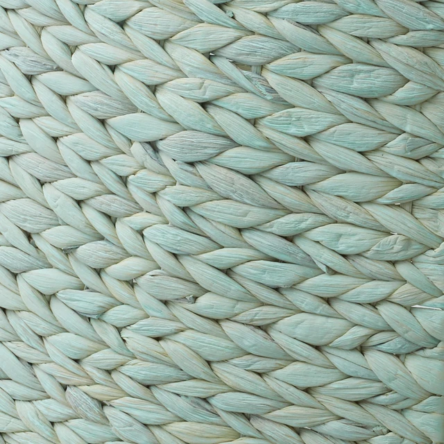 Alt view image 6 of 6 - Casafield 32-Inch Christmas Tree Collar, Woven Water Hyacinth Tree Base Cover with Cord Cut Out, Seafoam