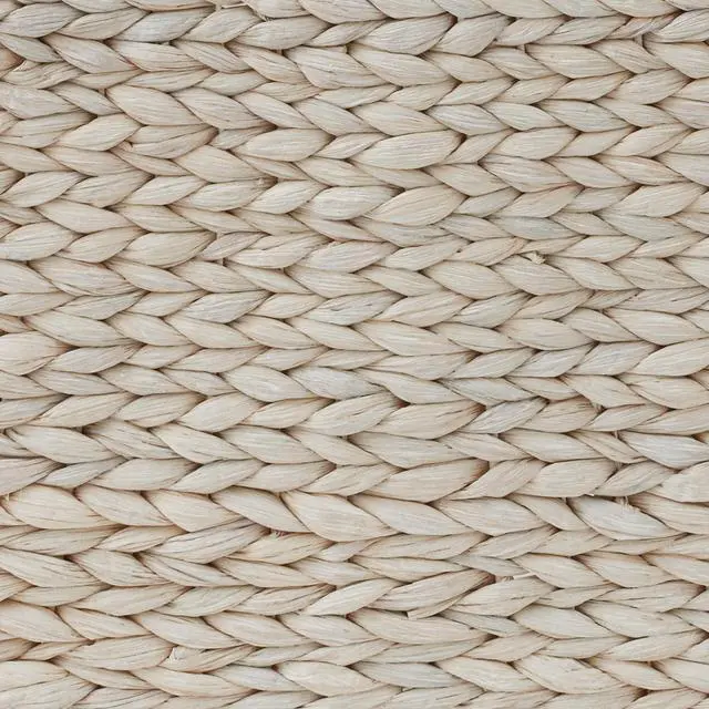 Alt view image 6 of 6 - Casafield 22-Inch Christmas Tree Collar, Water Hyacinth Woven Tree Square Base Cover with Cord Cut Out, Whitewash