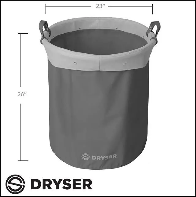 Alt view image 3 of 6 - Dryser Round Replacement Commercial Laundry Heavy-duty Canvas Liner for Model 290R Gray