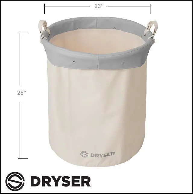 Alt view image 3 of 6 - Dryser Round Replacement Commercial Laundry Heavy-duty Canvas Liner for Model 290R White
