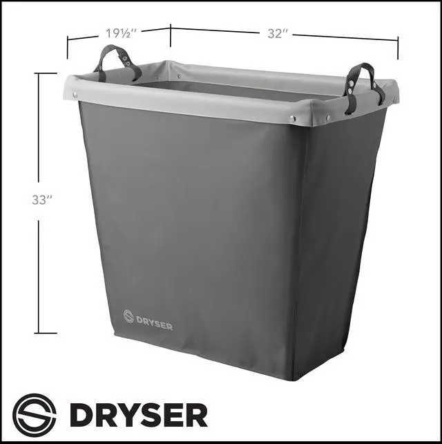 Alt view image 3 of 6 - Dryser Large Replacement Commercial Laundry Heavy-duty Canvas Liner for Model 320L Gray