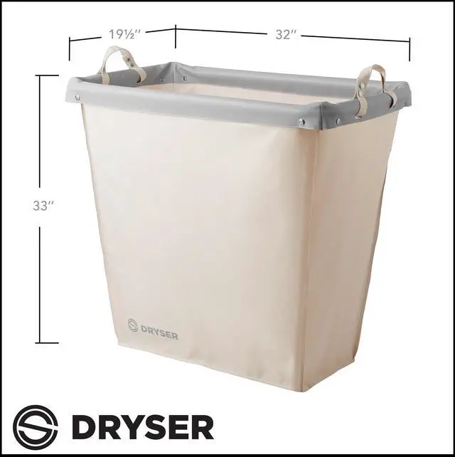 Alt view image 3 of 6 - Dryser Large Replacement Commercial Laundry Heavy-duty Canvas Liner for Model 320L White